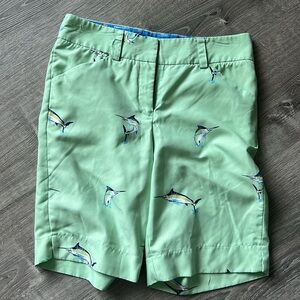Bermuda Styles fishing shorts size 2 Merlin Green